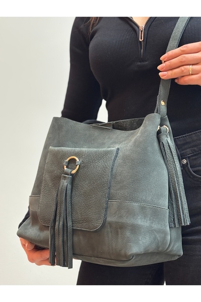 MaVaux Marilla 100% Genuine Nubuck Casual, Soft Leather Stylish Design Puppy Shoulder and Crossbody Bag