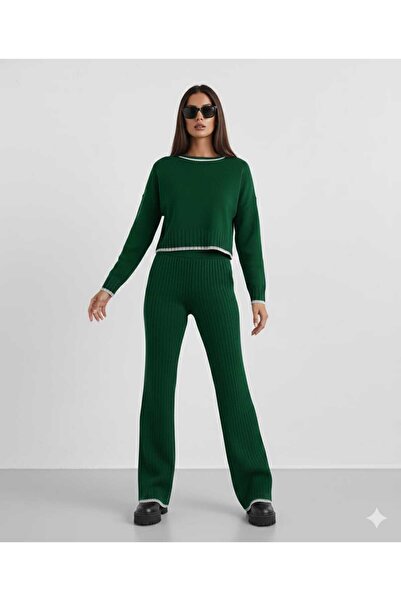 Cemre Life New Deux Women's Shepherd Stitch Knitwear Set