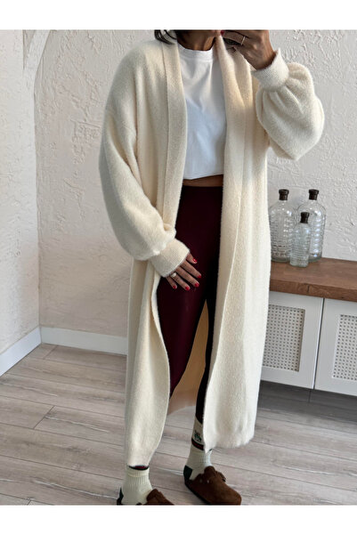My Blog Cream Long Knit Cardigan - 251015