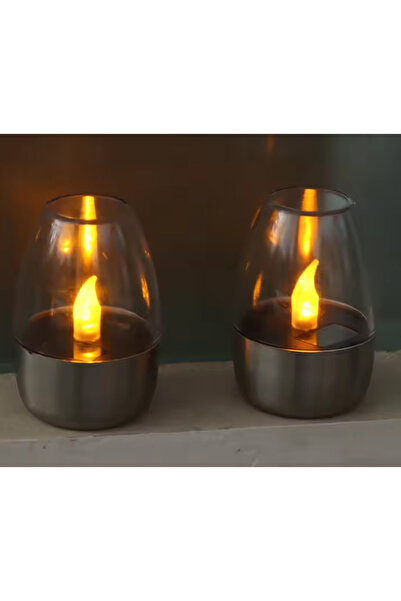 borayris güneş enerjili tealight mum, dış mekan için su geçirmez LED mum, alev efektli 1 adet