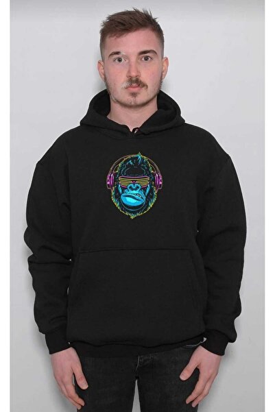 Hunors Sportswear & Company سويت شيرت مونك مطبوع موديل للجنسين من القطن بغطاء...