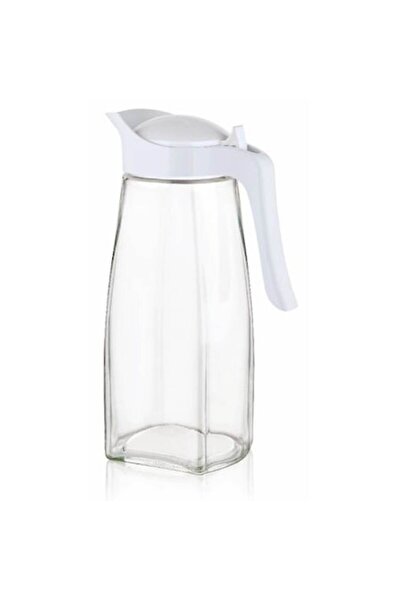 İNDE Carafă din sticlă Arcoglass 1,5L cu capac alb și dozator, design lebădă, mâner ergonomic