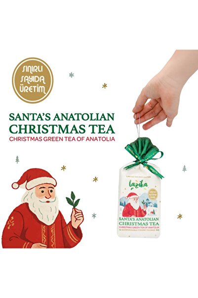 LAZİKA New Year Green Tea of Anatolia - 10 Pla Bags, Handmade Green Tea, Natural, Antioxidant