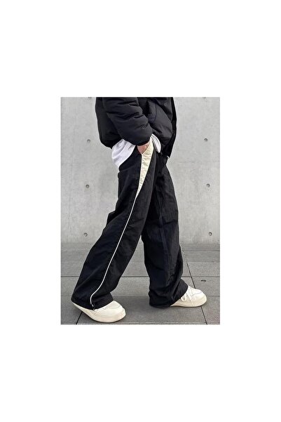 Karakedi Black Retro College Model Elastic Trousers