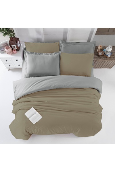 Bayev Dore Beige-Grey Single Duvet Cover Set 160X220