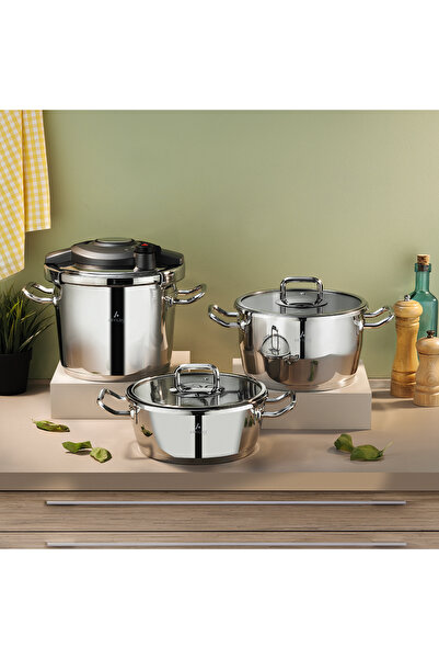 Aryıldız Touch & Cook Kanka Pressure Cooker Set 3+4,5+6 Liters