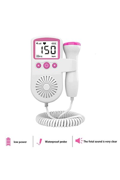 JZIKI Generic Fetal Heart Rate Detector, Portable Doppler Meter with LCD Display