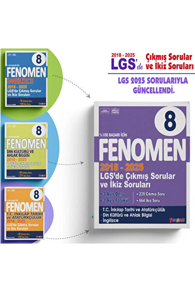 Efsane Yayınları 8.Sınıf Fenomen LGS Çıkmış Sorular Ve İkiz Sorular Seti - 20...