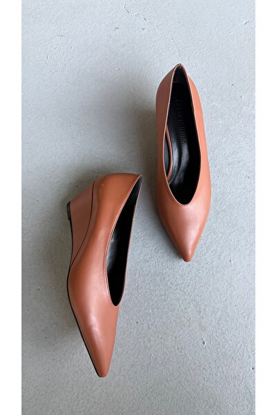 Eataly Shoes Alba Taba Skin Wedge Heeled Women's Shoes