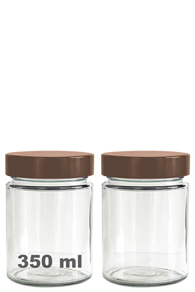 Afracam 350 ml Jar with Copper Deep Lid 350 Cc Transparent Jam, Marmalade Gla...