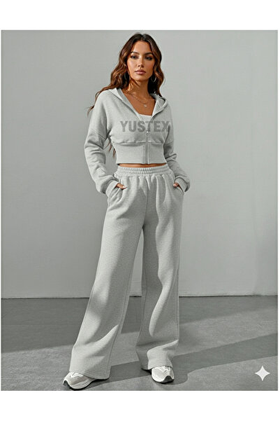 CAONNES Pantaloni de trening de iarnă pentru femei, gri, căptușiți cu bumbac,...