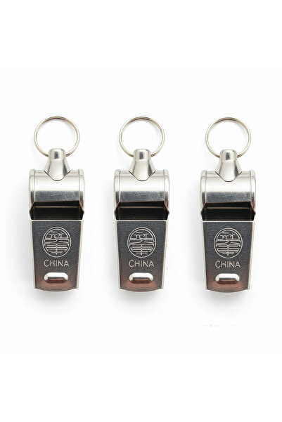 Lunitoys 3 Adet Düdük Renkli Ipli Metal Ipli Hakem Ve Deprem Düdüğü Doğal Afet