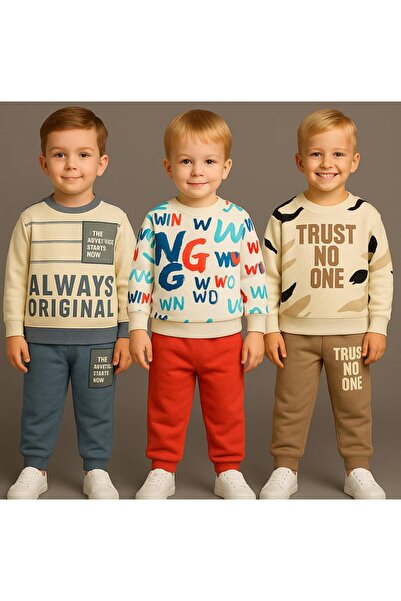 Milanlı Kids Αγορίστικο εποχιακό σετ 3 τεμαχίων (άνω και κάτω μέρος)