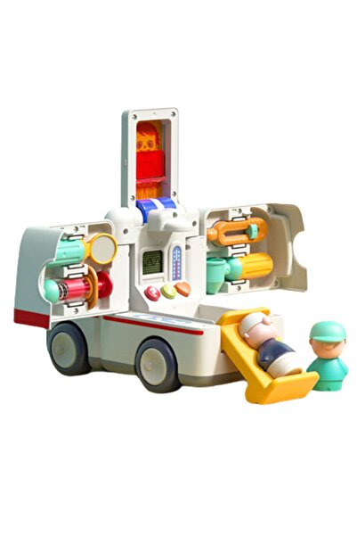 Ominii Early education toy car Electric early education ambulance with lights