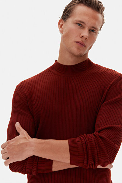 Twn Slim Fit Tile Rib Knit Sweater