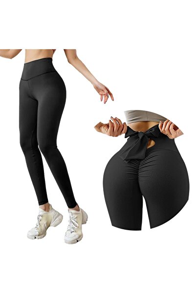 RUBIK Legging for Women with Bow-Knot Tie, Tummy Control Workout Sports High ...