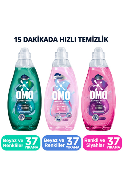 Omo Express Fresh Sensitive Sıvı Çamaşır Deterjan Seti 1480 ml x3