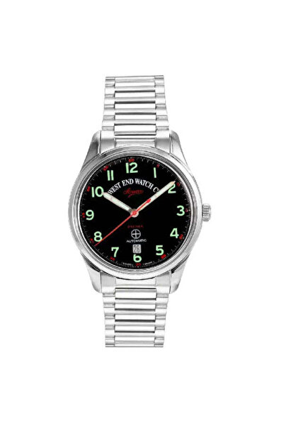 West End Watch Co West End Sowar Prima Automatic 8149.10.0207 R Black Dial Stainless Steel Men's Watch