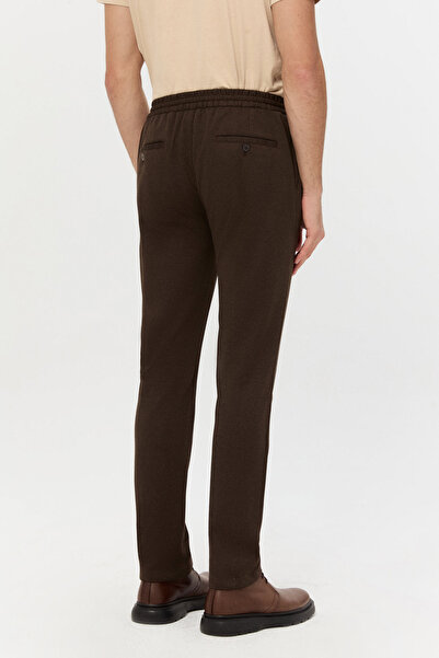 D'S Damat Ds Groom Slim Fit Brown Knitted Jogger Pants