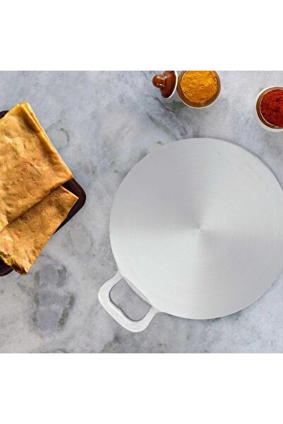 RAJ Aluminum Arabic Tawa Pan, 45 cm, Silver, Model Raat45