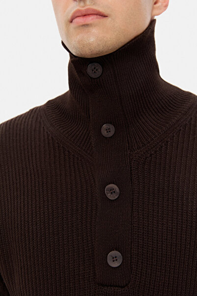 D'S Damat Ds Damat Regular Fit Brown Sweater