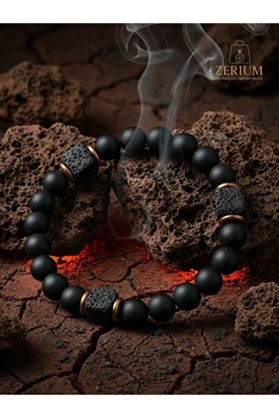 ZERİUM سوار من حجر البركان المقطوع على شكل مكعب - حجر الطاقة الذي يمنح الشجاع...