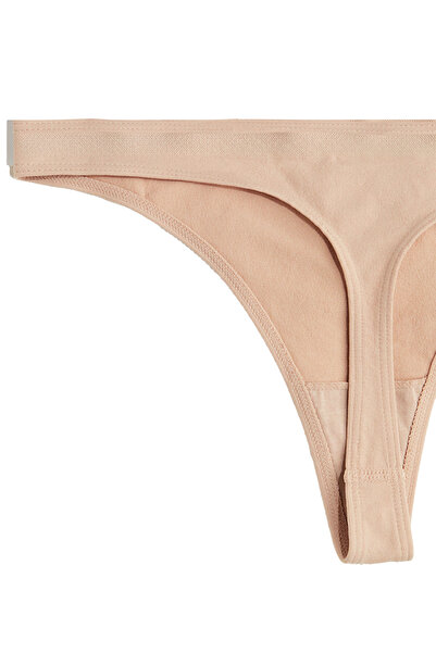 Yohannes Club Women, Cotton Basic Thong String Panties, 5-Pack Special Package, Black Skin and White, String