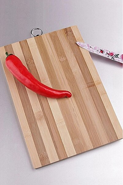 ÇEÇEN HOME 30X20 cm Wooden Chopping Board with Handle Meat, Fruit, Vegetable ...