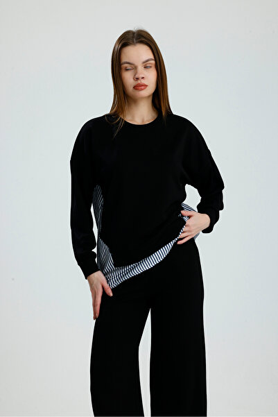 vikitekno Women's Hijab Double Suit Shirt Detailed Modal Suit