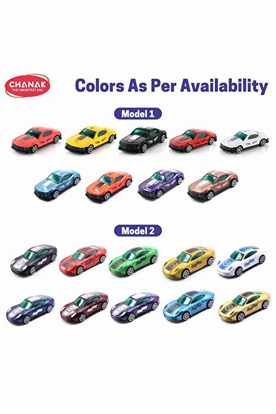 Chanak Die-Cast Metal Racing Car Set – Free Wheel Street Racer Toy Cars for Kids 3+