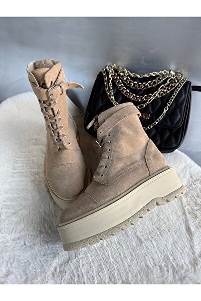 Miarma Designs Ghete piele intoarsa bej