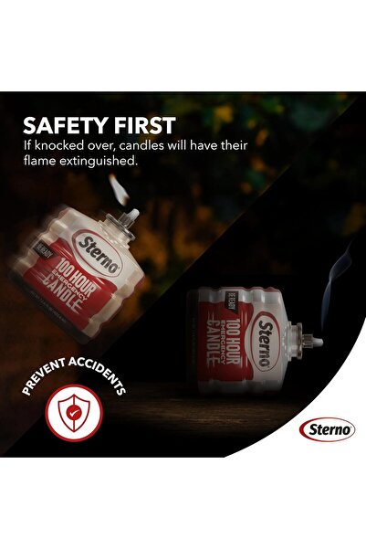 Sterno 100-Hour Emergency Unscented Liquid Paraffin Candle Set, 6-Pack