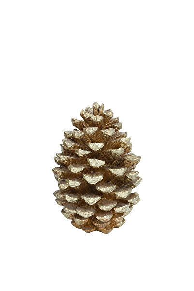 Christmas Magic مخروط صنوبر من الراتينج لعيد الميلاد باللون الذهبي 21 × 29 سم