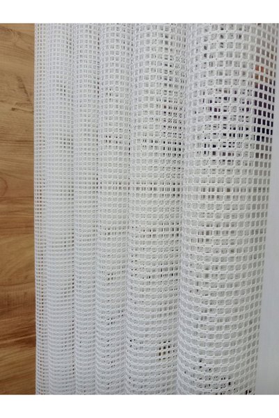 Düzgün desen Mesh Tulle Curtain, High-Quality Textured 1-to-3 Tightly Pleated Tulle Curtain, Width 285, Length 230.