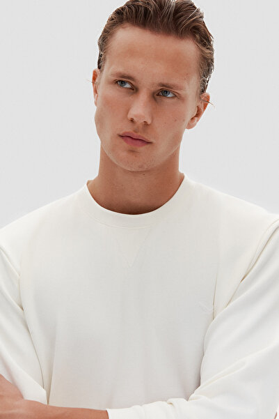 D'S Damat Ds Damat Regular Fit Ecru Plain Sweatshirt