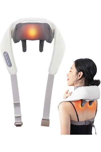 Houmt وسادة تدليك خماسية الأبعاد للرقبة والكتف والظهر والساقين والخصر