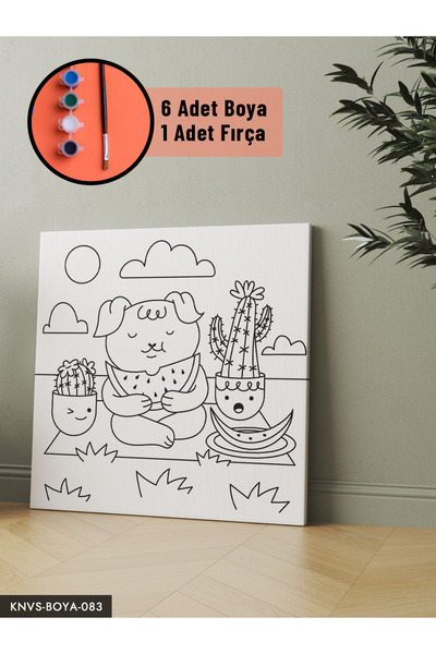 CeSht Canvas Painting Set Includes Brush and Paint