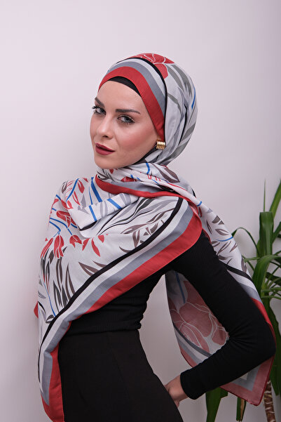 49eyşanipek Vibrant Floral Patterned Digital Soft Shawl