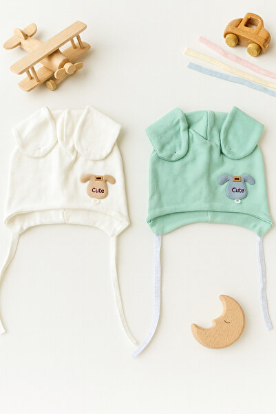 greenmoss 100% cotton twin baby beanie