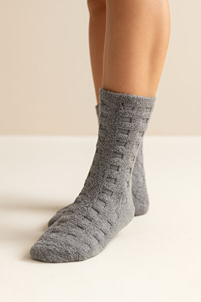 Socketta Дамски ултра меки текстурирани чорапи от висококачествена обратна хавлия - 3 чифта в 3 цвята