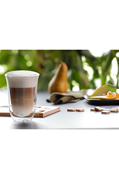 De'Longhi Double-Wall Thermo Espresso/Cappuccino Glasses - Set of 2, Transparent