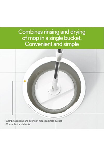 genernic Scotch-Brite 2-in-1 360° Spin Mop Set (mop, handle, bucket, replaceable head)