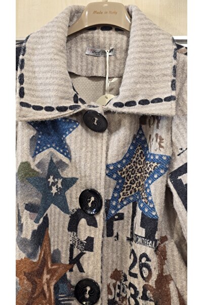 Park Moda Felt Jacket with Big Buttons