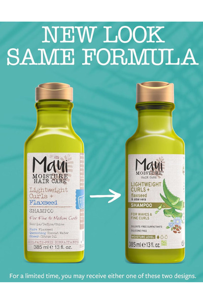 Maui Moisture Maui Moisture Flaxseed Shampoo, Gentle and Lightweight, 385 ml, for Curly Hair