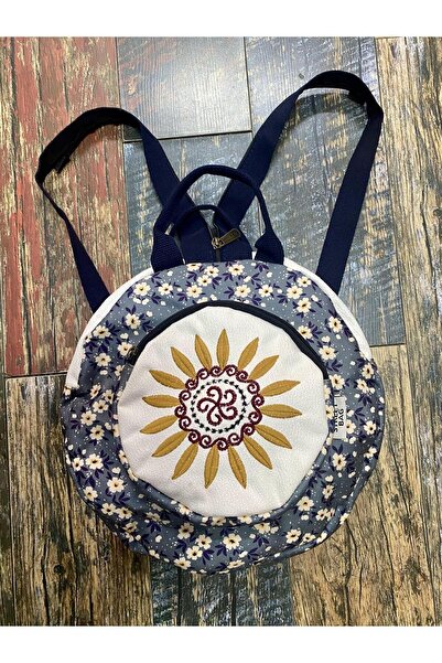 street&bagdnz حقيبة ظهر فارجين العرقية الأصلية ذات الطراز البوهيمي المستديرة المطرزة للسفر اليومي مقاومة للماء