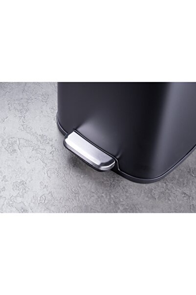 FACKELMANN LONDON 20L trash can, matte black, with pedal, for kitchen, office or bathroom