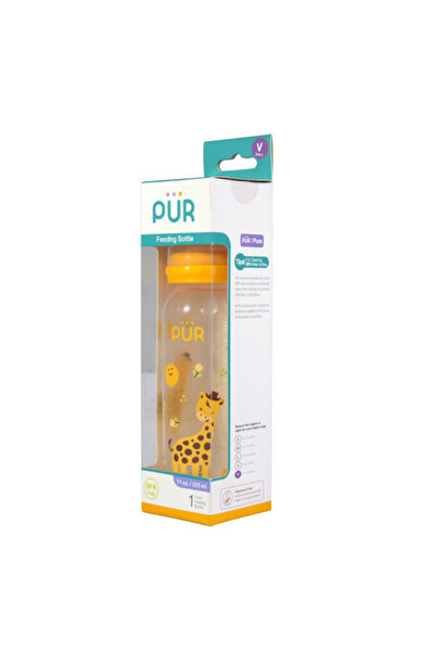 Pür PUR 9017 – BABY BOTTLE WITH DRAWING yellow +3 MONTHS, 325ML