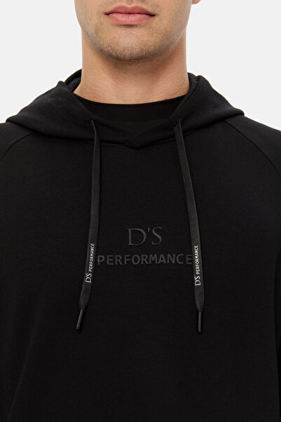 D'S Damat Ds Damat Regular Fit Black Plain Sweatshirt