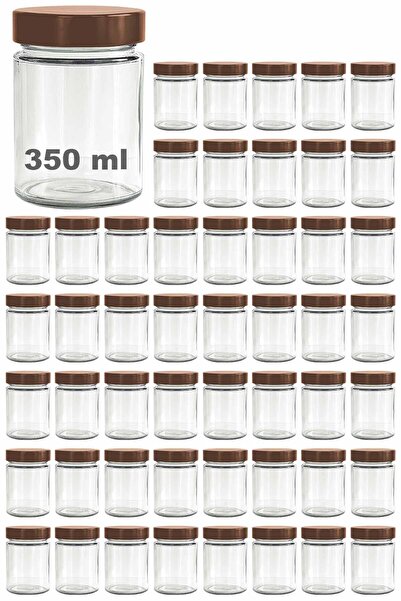 Afracam 350 ml Jar with Copper Deep Lid 350 Cc Transparent Jam, Marmalade Gla...