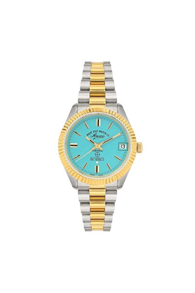 West End Watch Co West End Women's Silver Tone Case Turquoise Dial Automatic Watch